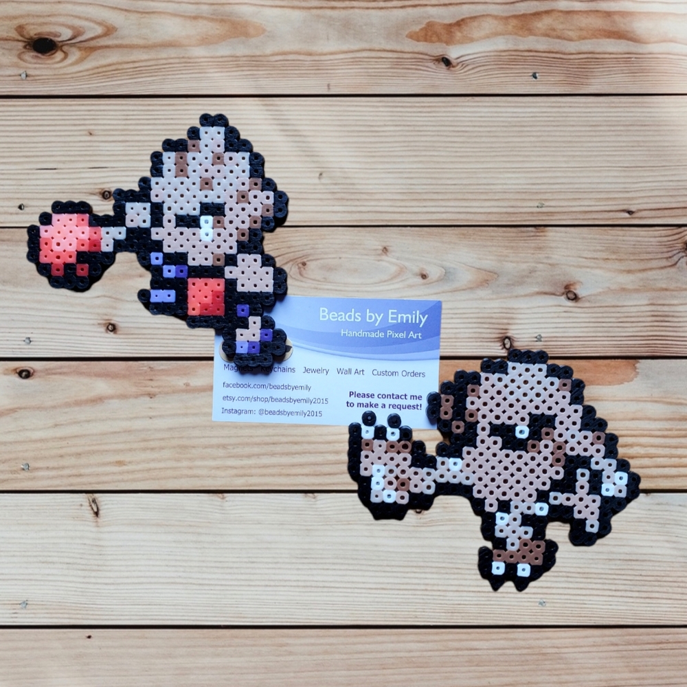 Hitmonlee & Hitmonchan Magnets - Handmade Pokemon Home Decor - Game Room